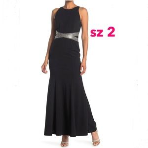 NWT Marina Black Bodycon Gown